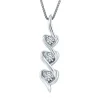 1/5 Ct. Tw. Diamond Triple-Heart Pendant In 10K White Gold
