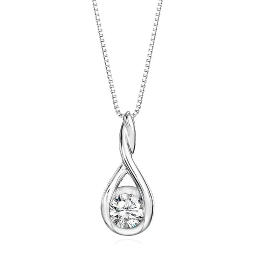 1/3 Ct. Tw. Diamond Twist Pendant In