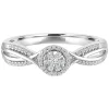 1/8 Ct. Tw. Diamond Twist Promise Ring In Sterling Silver