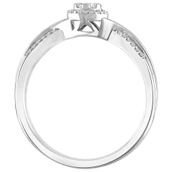 1/8 Ct. Tw. Diamond Twist Promise Ring In Sterling Silver