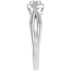 1/8 Ct. Tw. Diamond Twist Promise Ring In Sterling Silver