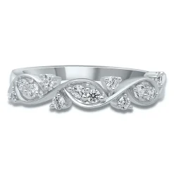 1/3 Ct. Tw. Diamond Twist Ring In 10K White Gold