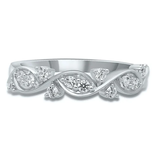 1/3 Ct. Tw. Diamond Twist Ring In 10K White Gold
