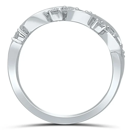 1/3 Ct. Tw. Diamond Twist Ring In 10K White Gold
