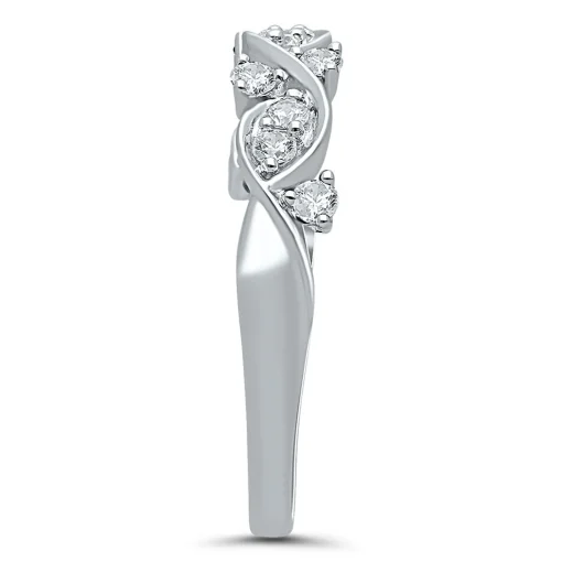 1/3 Ct. Tw. Diamond Twist Ring In 10K White Gold