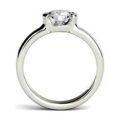 1 Ct. Tw. Lab Created Moissanite Ring In 14K White Gold