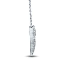 1 1/4 Ct. Tw. Lab Grown Diamond Heart Pendant In 14K White Gold