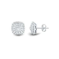 1 Ct. Tw. Lab Grown Diamond Stud Earrings In 14K White Gold