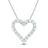3/4 Ct. Tw. Lab Grown Diamond Heart Pendant In 14K White Gold