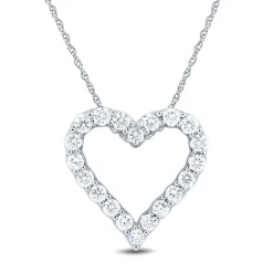 3/4 Ct. Tw. Lab Grown Diamond Heart Pendant In 14K White Gold
