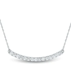 3/8 Ct. Tw. Lab Grown Diamond Bar Necklace In 14K White Gold