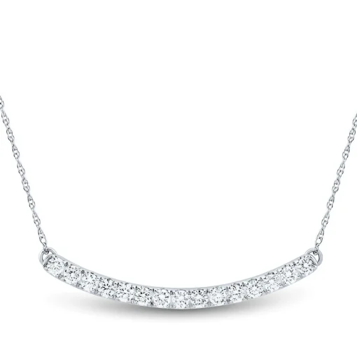 3/8 Ct. Tw. Lab Grown Diamond Bar Necklace In 14K White Gold
