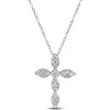 5/8 Ct. Tw. Lab Grown Diamond Cross Pendant In 14K White Gold