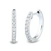 1/4 Ct. Tw. Lab Grown Diamond Hoop Earrings In 14K White Gold