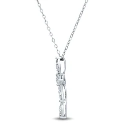 5/8 Ct. Tw. Lab Grown Diamond Cross Pendant In 14K White Gold