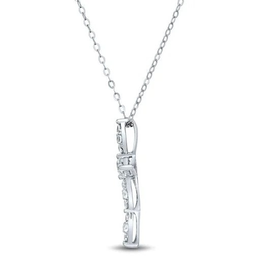 5/8 Ct. Tw. Lab Grown Diamond Cross Pendant In 14K White Gold