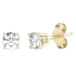 1/2 Ct. Tw. Ultima Diamond 4-Prong Stud Earrings In 14K Yellow Gold