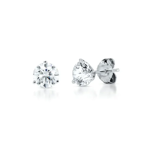 1/2 Ct. Tw. Ultima Diamond 3-Prong Stud Earrings In 14K White Gold