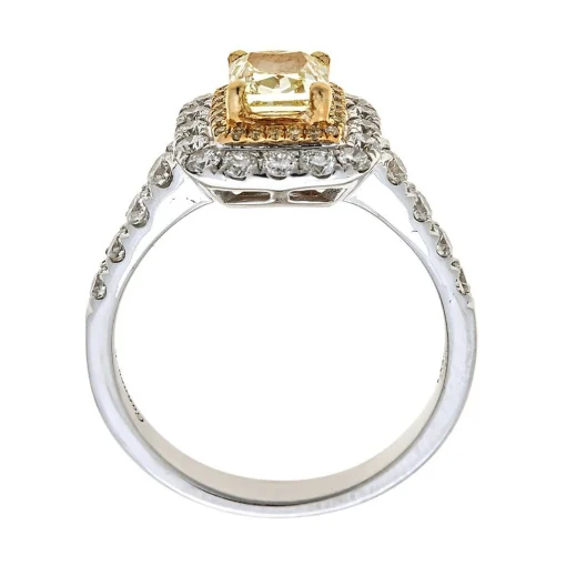 1 3/4 Ct. Tw. Yellow & White Diamond Ring In 18K White & Yellow Gold