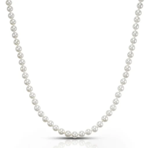 Cultured Freshwater Pearl Necklace In 14K Yellow Gold, 7Mm, 18"