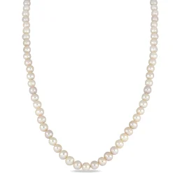 Cultured Freshwater Pearl Necklace In 14K Yellow Gold, 7.5-8Mm, 36"