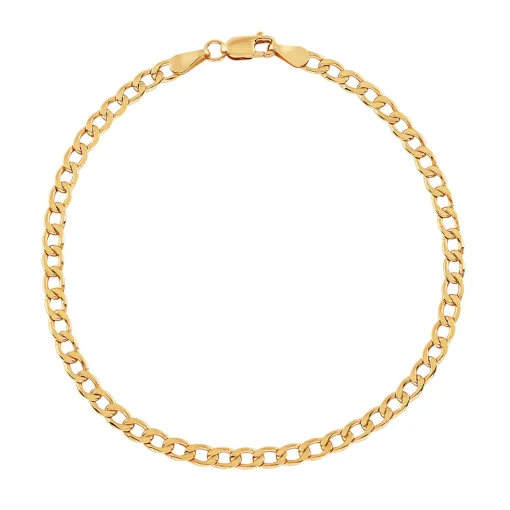 Curb Link Chain Bracelet In 14K Yellow Gold