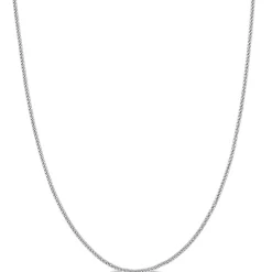Curb Link Chain Necklace In Platinum, 16"