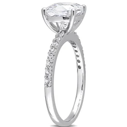 Cushion-Cut Lab Created White Sapphire Ring In 10K White Gold