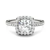 Cushion-Cut Moissanite Halo Ring In 14K Gold (2 Ct. Tw.)