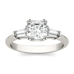 Cushion-Cut Moissanite Ring In Platinum (1 3/8 Ct. Tw.)