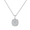 Cushion-Shaped Diamond Pendant With Halo In Sterling Silver (1/5 Ct. Tw.)