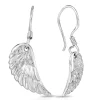Dangle Wing Earrings In Sterling Silver