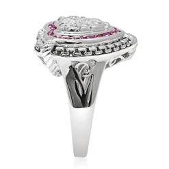 Diamond & Lab Created Ruby Ring In Sterling Silver (1/7 Ct. Tw.)