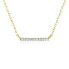 Diamond Accent Bar Necklace In 14K Yellow Gold