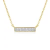 Diamond Accent Bar Necklace In 14K Yellow Gold