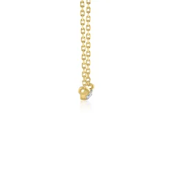 Diamond Accent Bar Necklace In 14K Yellow Gold