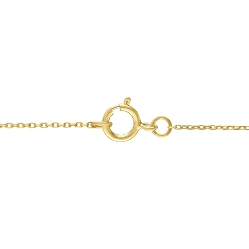 Diamond Accent Circle Pendant In 14K Yellow Gold
