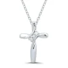 Diamond Accent Cross Pendant In