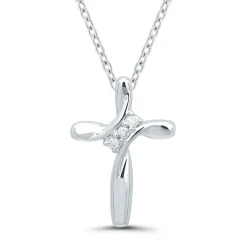 Diamond Accent Cross Pendant In