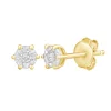 Diamond Accent Earrings In 10K Yellow Gold