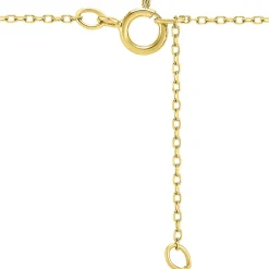 Diamond Accent Evil Eye Necklace In 14K Yellow Gold