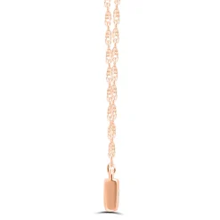 Diamond Accent Heart Bar Necklace In 10K Rose Gold