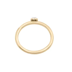 Diamond Accent Heart Halo Ring In 14K Yellow Gold