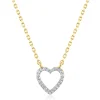 Diamond Accent Heart Necklace In 14K Yellow Gold