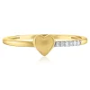 Diamond Accent Heart Ring In 14K Yellow Gold