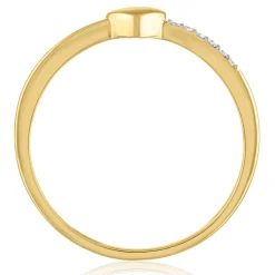Diamond Accent Heart Ring In 14K Yellow Gold