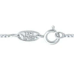 Diamond Accent Horseshoe Necklace In Sterling Silver And 14K Rose Gold