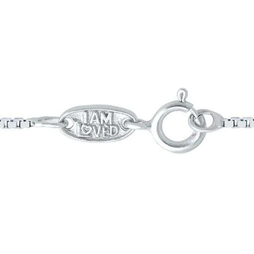 Diamond Accent Horseshoe Necklace In Sterling Silver And 14K Rose Gold