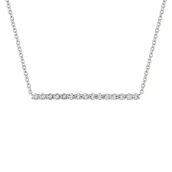 Diamond Accent Illusion Bar Necklace In Sterling Silver