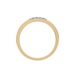 Diamond Accent Line Ring In 14K Yellow Gold